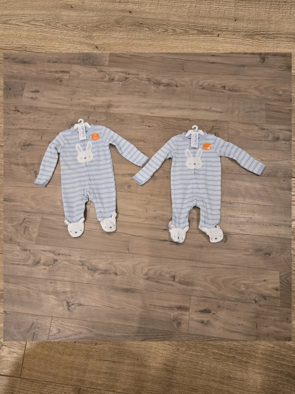 NWT Carter's Baby Boy Twins set Spring Bunny Sleeper x2 - 3 Months 🐰